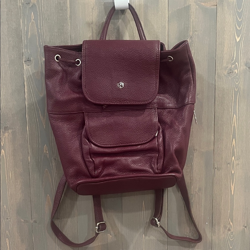 Valentina Rich Burgundy Leather Backpack